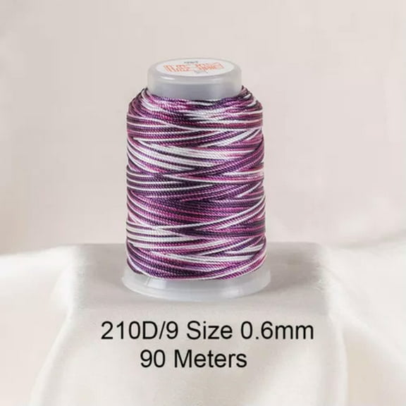 EOEMY One Spool Variegated Polyester Sewing Embroidery Thread String 210D/9-2#