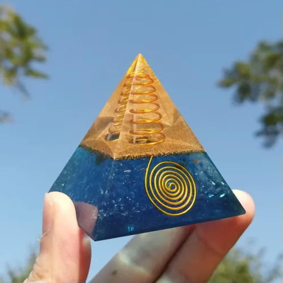 EOEMY Orgone Pyramid Energy Generator Stone Budha Healing Meditation Orgonite Protect-Style 2