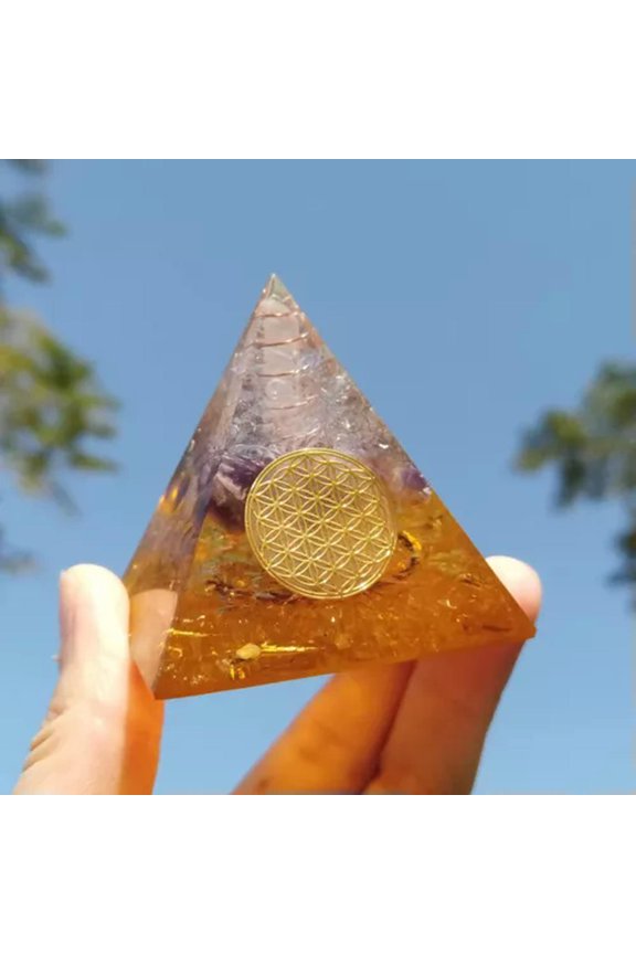 Orgone Pyramid Energy Generator Stone Budha Healing Meditation Orgonite Protect-Style 5