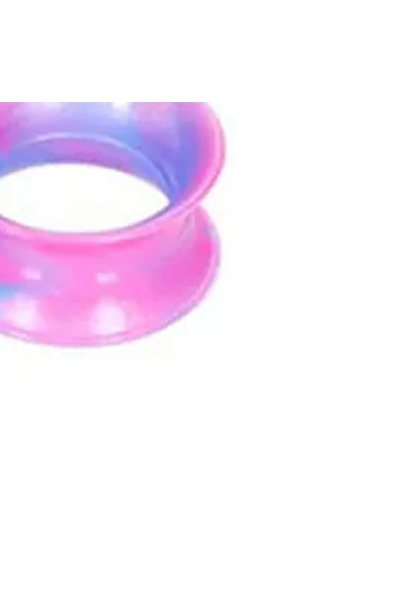 Pair Thin Silicone Ear Skin Ear Tunnels Plugs Gauges Earskin Earlets Flesh Gauge-Rose Red-10mm-1Pcs