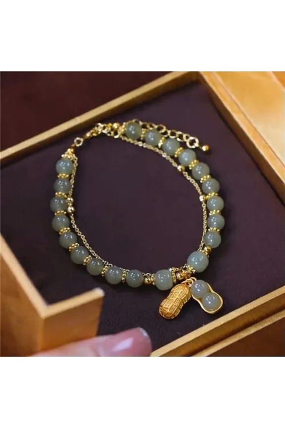 Peanut Beaded Bracelet Bangle Women Christmas Adjustable Party Gifts