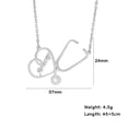 thumbnail image 1 of EOEMY Personality Custom Nurse Stethoscope Name Necklace Stainless Steel Memorial Gift, 1 of 9