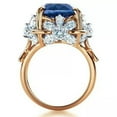 thumbnail image 1 of EOEMY Pretty Flower Gift Women Gold Plated Ring Jewelry Party Band Ring Sz 6-10-7, 1 of 3