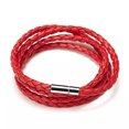 thumbnail image 1 of EOEMY Punk Leather Bracelets Wrap Braided Wristband Cuff Bangle Men‘S Jewelry Gift-Red Multilayer Bangle, 1 of 9