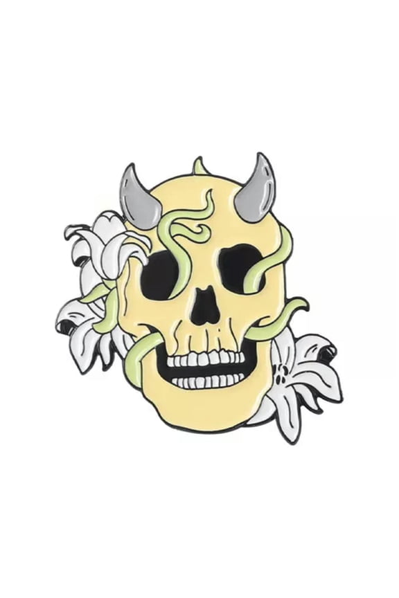 Punk Skeleton Brooch Cartoon Gothic Skull Lapel Pin Corsage Enamel Badge Brooch-4