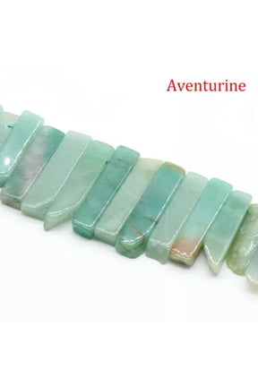 Quartz Pendant Point Beads Rough Crystal Mixed Stick Agate Slice For Jewelry Diy-1 String (Random Irregular)-Aventurine