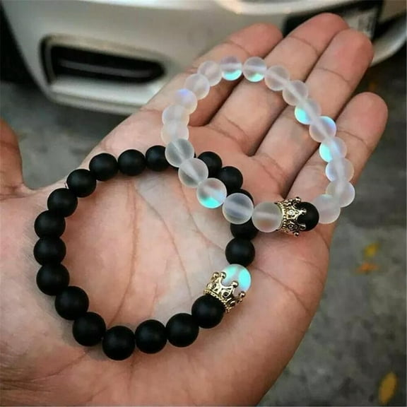 EOEMY Queen King Couples Matching Bracelets His & Hers Relationship Distance Promise.