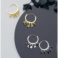 thumbnail image 1 of EOEMY Real 925 Sterling Silver Fancy Hoop Earrings Hoops Pretty Star Decorative-Silver, 1 of 8