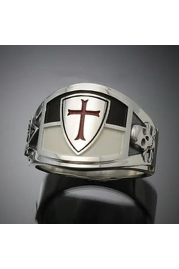 Retro 925 Silver Men Women Cross Skull Rings Party Band Jewelry Gifts Size 7-13-#2-13