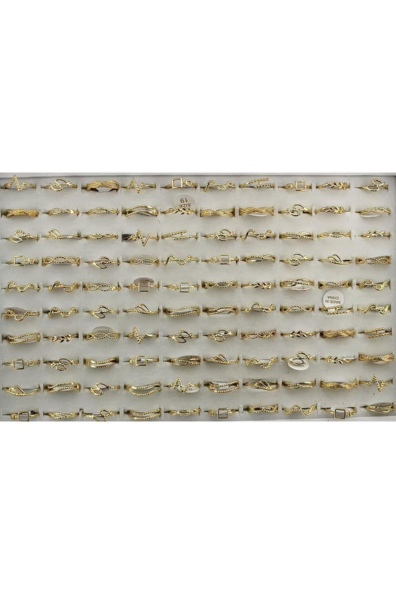 Retro Ring Gold P Jewelry Wholesale Mixed Lots 30Pcs Alloy Lady'S Fashion Rings