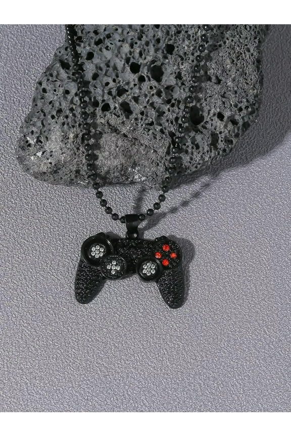 Rhinestone Decor Gamepad Pendant Necklace For Men Jewelry For Men Gift For Men-Default
