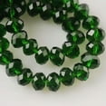 thumbnail image 1 of EOEMY Rondelle Faceted Crystal Glass Loose Spacer Beads Lot 3mm 4mm 6mm 8mm 10mm 12mm-14) Deep Green-4X3mm (100Pcs), 1 of 9