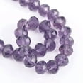 thumbnail image 1 of EOEMY Rondelle Faceted Crystal Glass Loose Spacer Beads Lot 3mm 4mm 6mm 8mm 10mm 12mm-21) Bluish Purple-4X3mm (100Pcs), 1 of 9