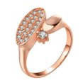 thumbnail image 1 of EOEMY Rose Gold Plated Fashion Ring Aaa Zirconia Women B246-18K Rose Gold Plated-7, 1 of 6