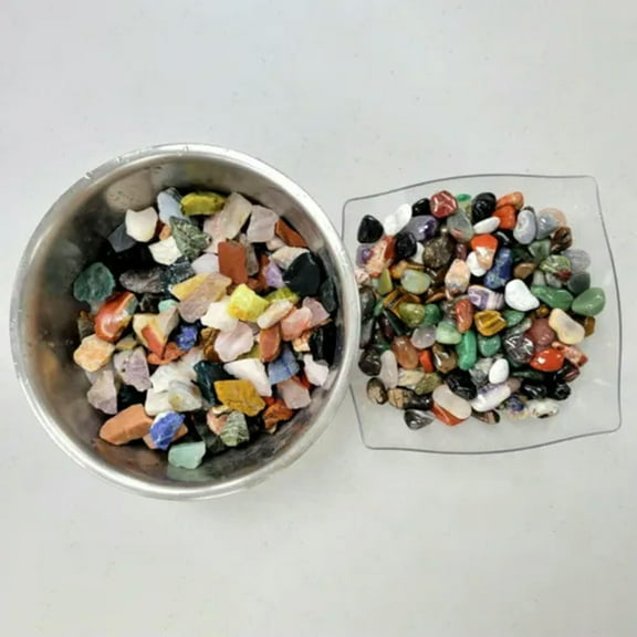 EOEMY Rough & Tumbled Crystals Mix, Assorted Natural Gems Stones Confetti Crystal Lot-2 Lb