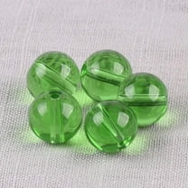 EOEMY Round Glossy 6mm 8mm 10mm 12mm 14mm Crystal Glass Loose Beads For Jewelry Making-Green-8mm (30Pcs)