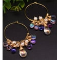 thumbnail image 1 of EOEMY S Natural Crystal Hoop Earring Freshwater Pearl Colorful Jewelry, 1 of 3