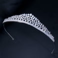 thumbnail image 1 of EOEMY Shiny Cz Pageant Queen Bridal Wedding Prom Tiara Crown Hair Accessories Headband, 1 of 7