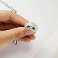 thumbnail image 1 of EOEMY Silver Multicolor Eyes Owl Animals Rings Silver Wedding Party Women Men Gift-#5 Owl Ring, 1 of 3