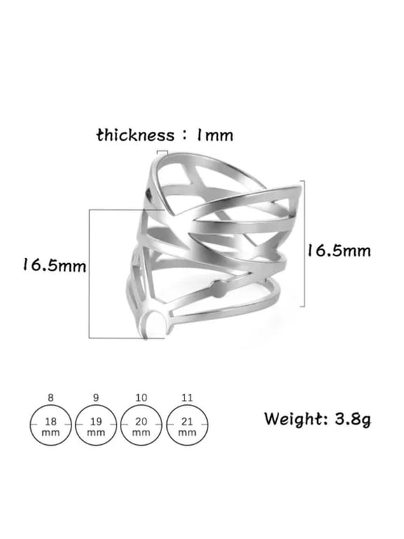 Skeleton Skull Neo-Gothic Crescent Moon Ring Stainless Steel Chic Punk Vintage