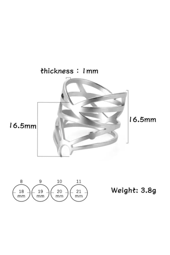 Skeleton Skull Neo-Gothic Crescent Moon Ring Stainless Steel Chic Punk Vintage