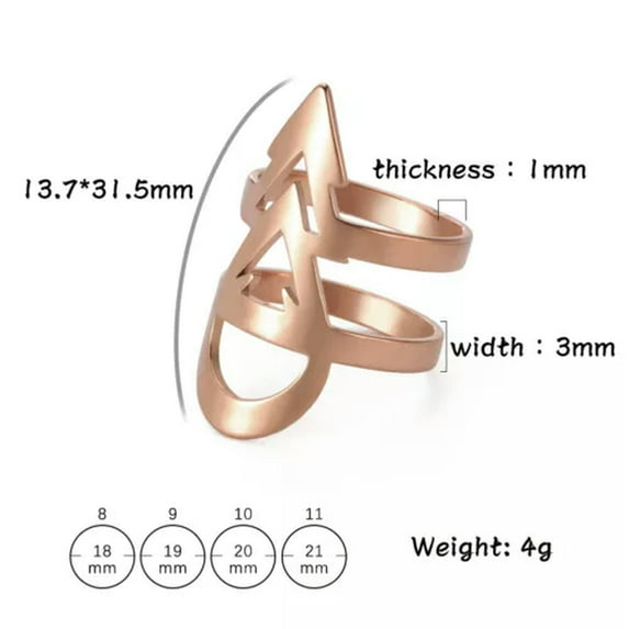 EOEMY Skeleton Skull Neo-Gothic Crescent Moon Ring Stainless Steel Chic Punk Vintage