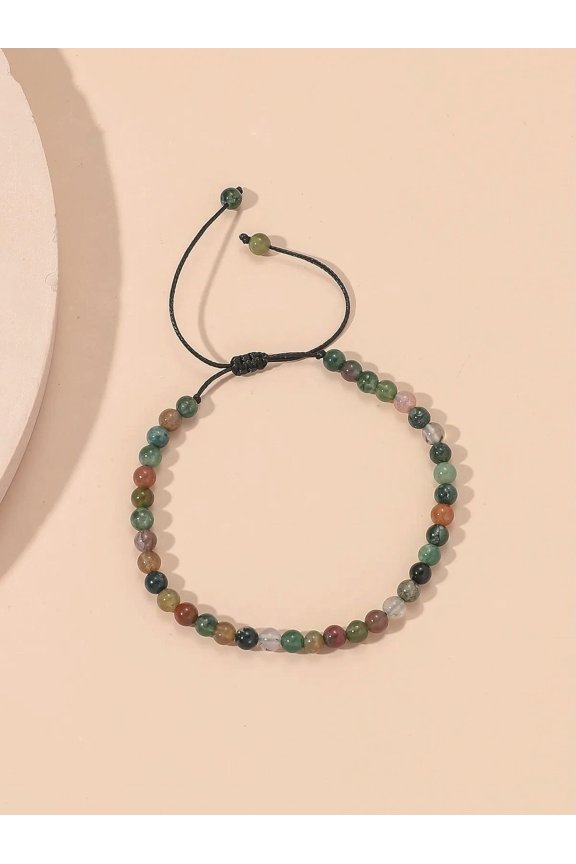 Small Stone Beads Beaded Bracelet For Men Women Bracelet Stackable Bracelet-Default