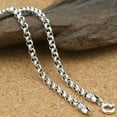 thumbnail image 1 of EOEMY Solid 925 Sterling Silver Chain 3mm Cable Rolo Circle Link Necklace 18-32Inch-19.7Inch, 1 of 4