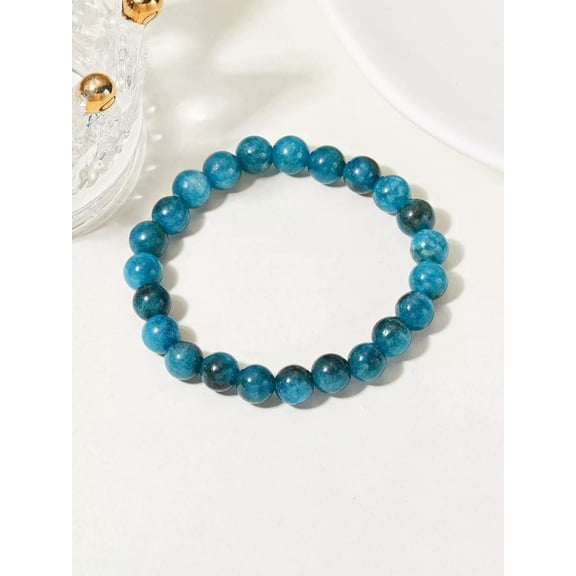 EOEMY Space Blue Stone Beaded Bracelet Bead-String Bracelet Jewelry Accessory For-Default