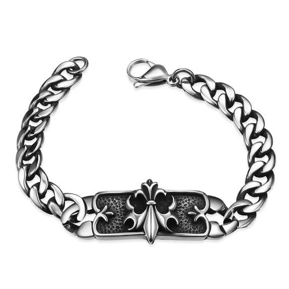 EOEMY Stainless Steel Bracelet 8.5 Inches 9mm Lobster L410-Default
