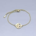 thumbnail image 1 of EOEMY Stainless Steel Bracelet Lobster Clasp Tree Of Life Silver Gold Adjustable P259-Gold, 1 of 2