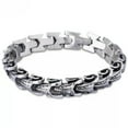 thumbnail image 1 of EOEMY Stainless Steel Cool Men Wrist Bracelet Link Chain Solid Male Jewelry 8.66" 11mm-Silver, 1 of 4
