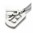 thumbnail image 1 of EOEMY Stainless Steel Initial Pendant Necklace Lobster Chain Alphabet Letter 27" A385-B, 1 of 3