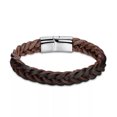 thumbnail image 1 of EOEMY Stainless Steel Leather Bracelet 8 Inches 13mm Slide L382-Default, 1 of 7