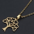 thumbnail image 1 of EOEMY Stainless Steel Pendant Necklace Lobster Clasp Tree Silver Gold 17.71" 1.5mm P85-Gold, 1 of 2