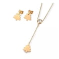 thumbnail image 1 of EOEMY Stainless Steel Set Earrings Pendant Necklace Christmas Tree Gold 16.54" P728-Gold, 1 of 5
