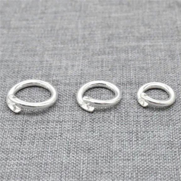 EOEMY Sterling Silver Lock Jump Ring 6mm 8mm 10mm 12mm 14mm 925 Silver Locking Clasp-10mm(4 Pieces)