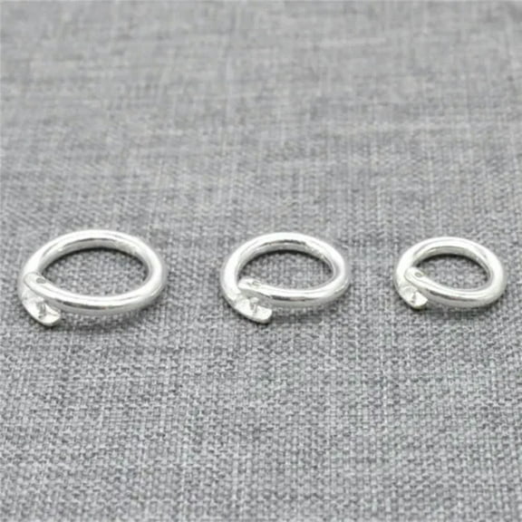 EOEMY Sterling Silver Lock Jump Ring 6mm 8mm 10mm 12mm 14mm 925 Silver Locking Clasp-6mm(4 Pieces)