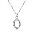 thumbnail image 1 of EOEMY Sterling Silver Plated Necklace Women Pendant Initial Letter Alphabet B375-O, 1 of 7