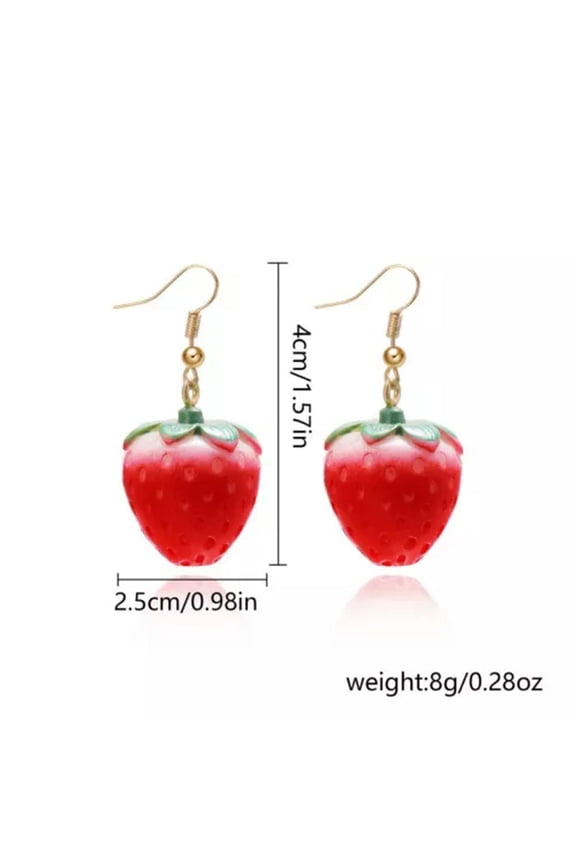 Strawberry Fruit Ear Hook Earrings Dangle Women Acrylic Elegant Jewelry Gift New-#8