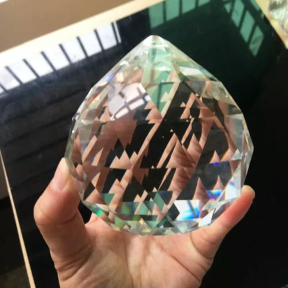 EOEMY Suncatcher 100mm Crystal Prism Ball Chandelier Hanging Pendant Window Decor