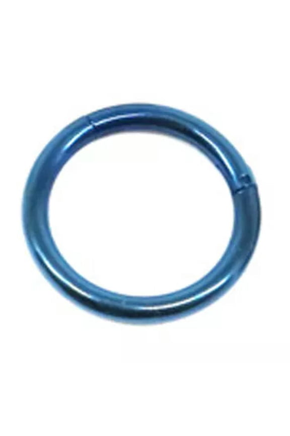 Surgical Steel Hinge Segment Nose Ring Septum Clicker Ear Helix Tragus Ring Hoop-Blue-1.2X6mm