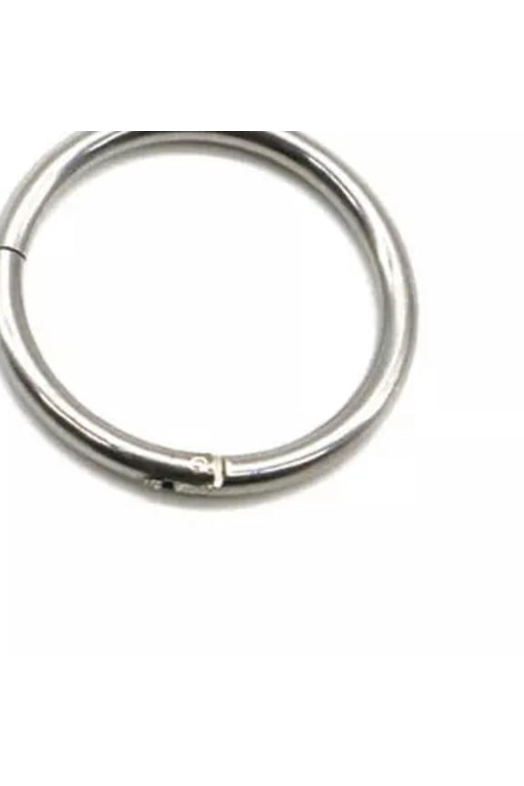 Surgical Steel Hinge Segment Nose Ring Septum Clicker Ear Helix Tragus Ring Hoop-Silver-1.2X10mm