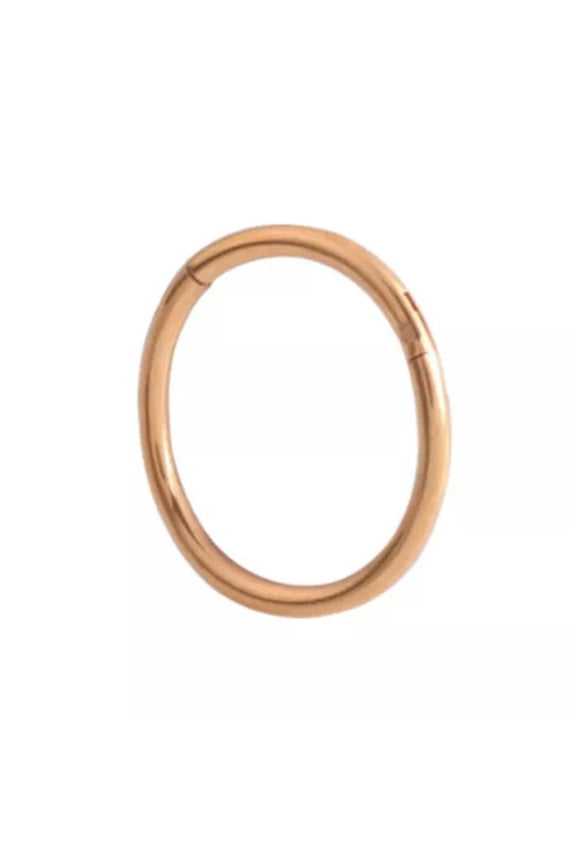 Surgical Steel Hinge Segment Nose Septum Clicker Ear Helix Tragus Ring Hoop Clip-Rose Gold-6