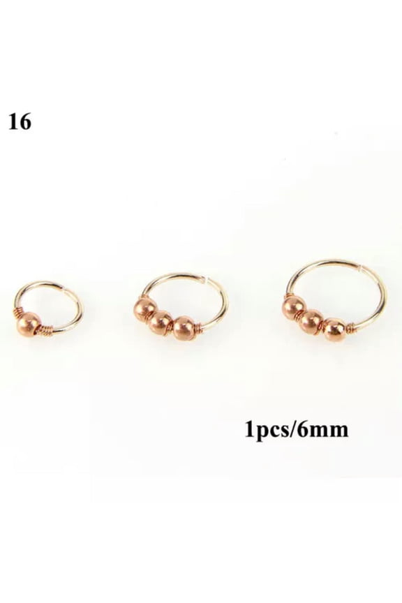 Surgical Steel Nose Ring Septum Clicker Hinge Segment Ear Helix Tragus Ring Hoop-6-10mm
