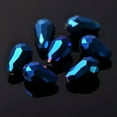 thumbnail image 1 of EOEMY Teardrop Faceted Crystal Glass Loose Crafts Beads Lot 5X3 7X5 12X8 15X10 18X12mm-125# Metal Blue-15X10mm (20Pcs), 1 of 9