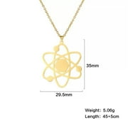 EOEMY The Bigbang Theory Galaxy Planet Pendant Necklace Stainless Steel Jewelry