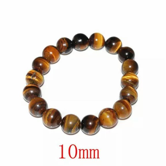 EOEMY Tiger Eye Bracelet For Men Women Handmade Natural Stone Tiger Eye Beads Bracelet-Supertiger Eye(10mm)