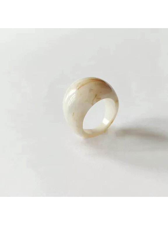 Transparent Acrylic Ring Simple Chic Jewelry Water Drop Resin Rings 1Pcs Ins Lot-Apricot