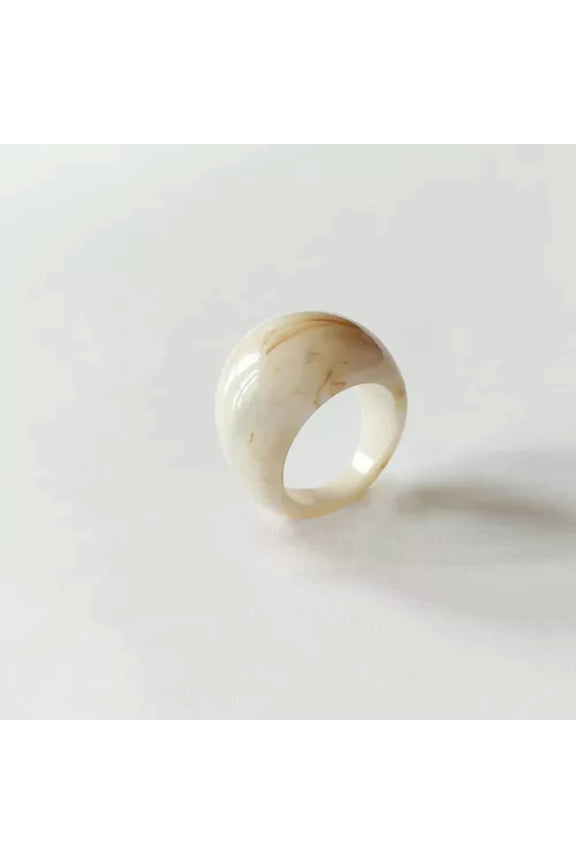 Transparent Acrylic Ring Simple Chic Jewelry Water Drop Resin Rings 1Pcs Ins Lot-Apricot